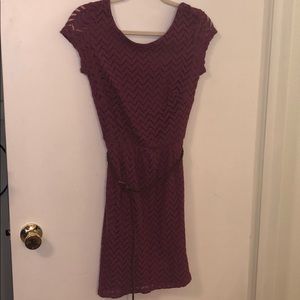 Berry Purple Dress w/Belt